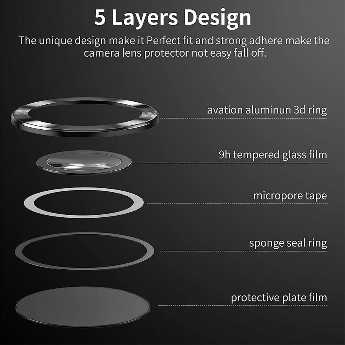 Für Samsung Galaxy S24 Ultra Aluminium Ring Kamera + H9 Hart Glas Schwarz