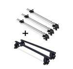 VDP 3X Fahrradträger Bike Pro + Dachträger Menabo Tema Stahl kompatibel mit für Ford Fiesta (Schrägheck 5Türer) ab 2013