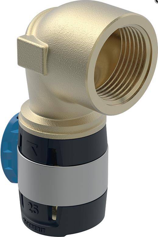 Geberit GE FlowFit, Übergangsbogen, IG, RG+, 90 Grad, d20mm x Rp1/2, 1 Stk.