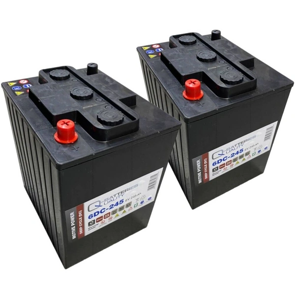 2x Q-Batteries 6DC-245 6V 245Ah Deep Cycle Traktionsbatterie 2x Q-Batteries 6DC-245 6V 245Ah Deep Cycle Traktionsbatterie