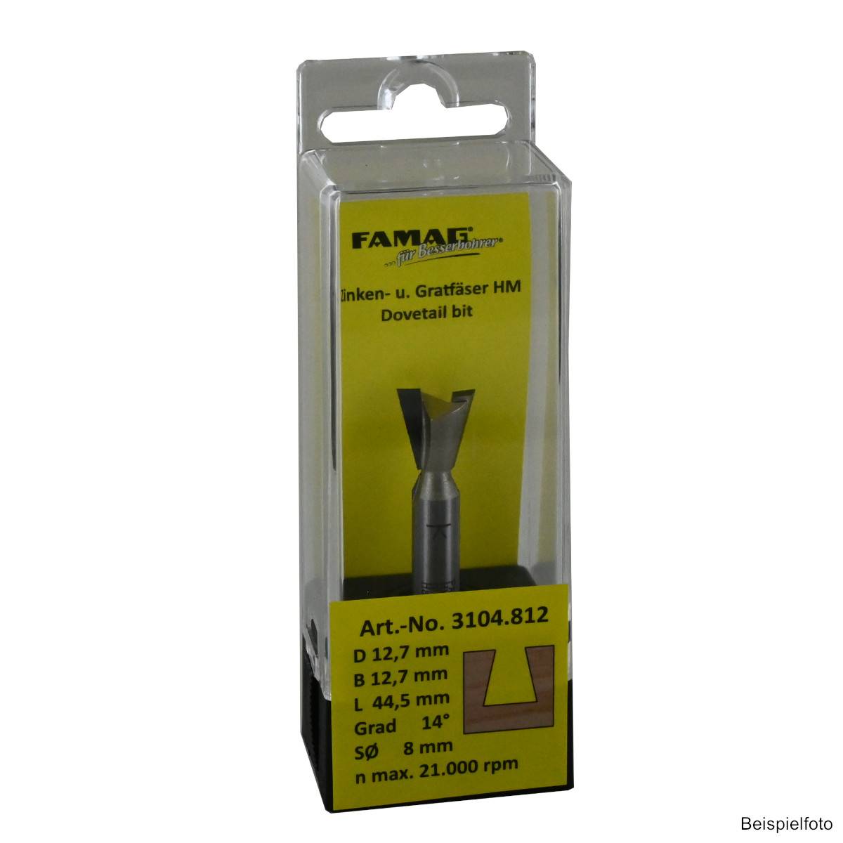 Famag Zinken- & Gratfräser 3104.812 - 12,7mm - 8mm