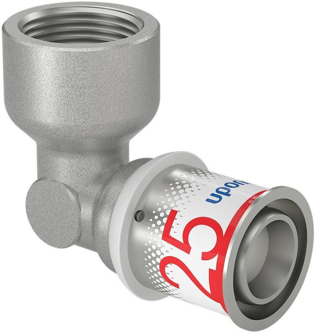 Uponor Winkelmuffe S-Press PLUS aus Messing, verzinnt 25mmx1 IG