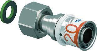 Uponor Verschraubung S-Press PLUS aus Messing, verzinnt 20mmx1/2 IG