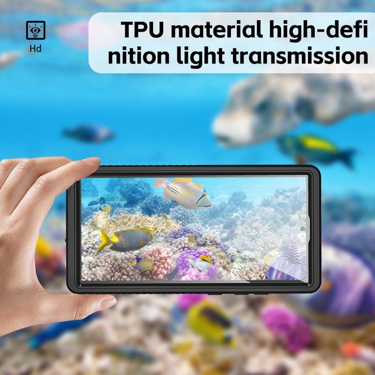 Für Samsung Galaxy S24 Ultra 360 Grad Full Body Wasserdichte Hülle