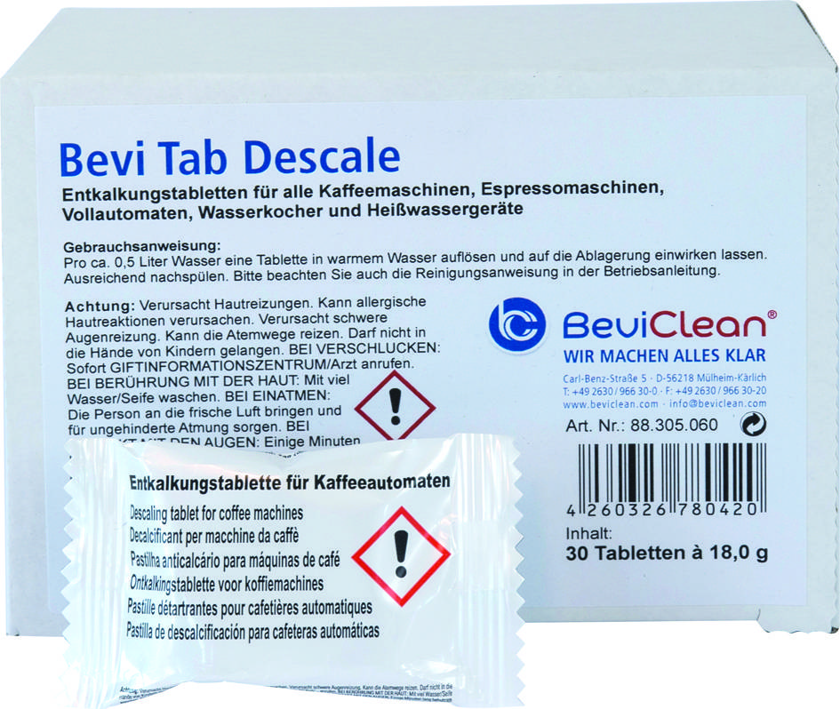 Reinigungsmittel, Entkalker, Entkalkungstabletten - Bevi TAB Descale