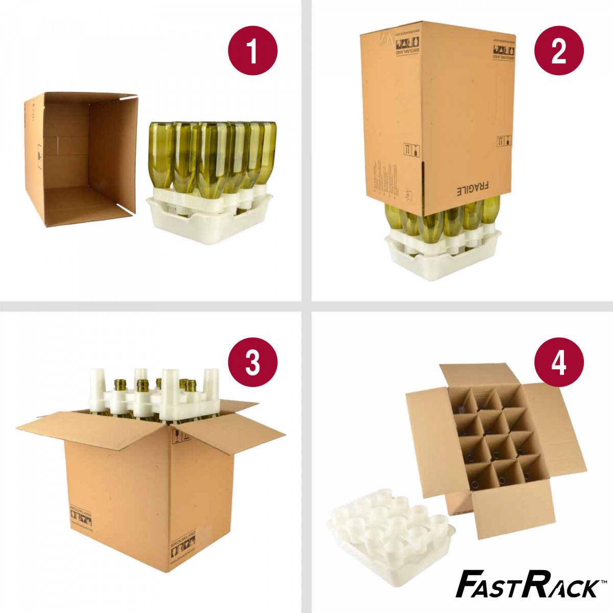 Weinflasche Bordeaux 75 cl, Karton 12 St., Farbe:weiss
