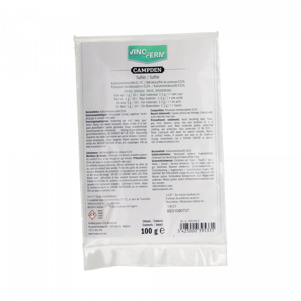 Kaliumpyrosulfit - Vinoferm campden 100g