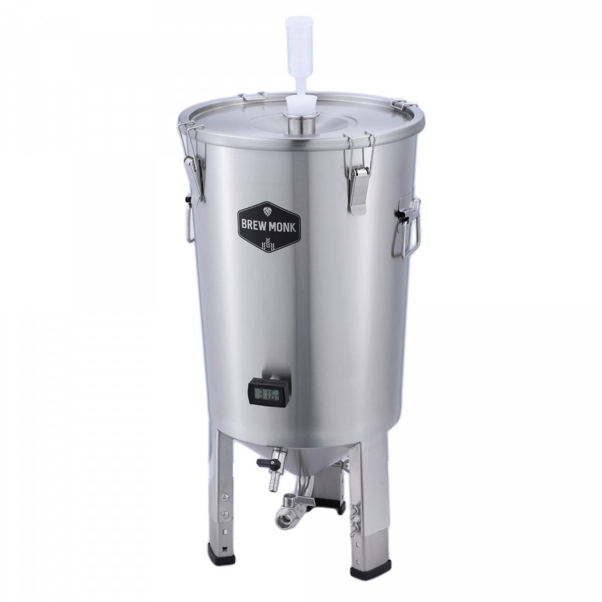 Brew Monk™ Edelstahl Gärbehälter 30L, Ausgestattet mit konischem Boden