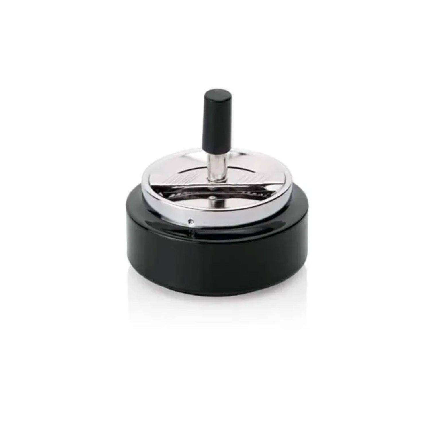 Aschenbecher, Aschenbecher mit Deckel, Drehaschenbecher, Edelstahl Aschenbecher - ⌀ 10 cm