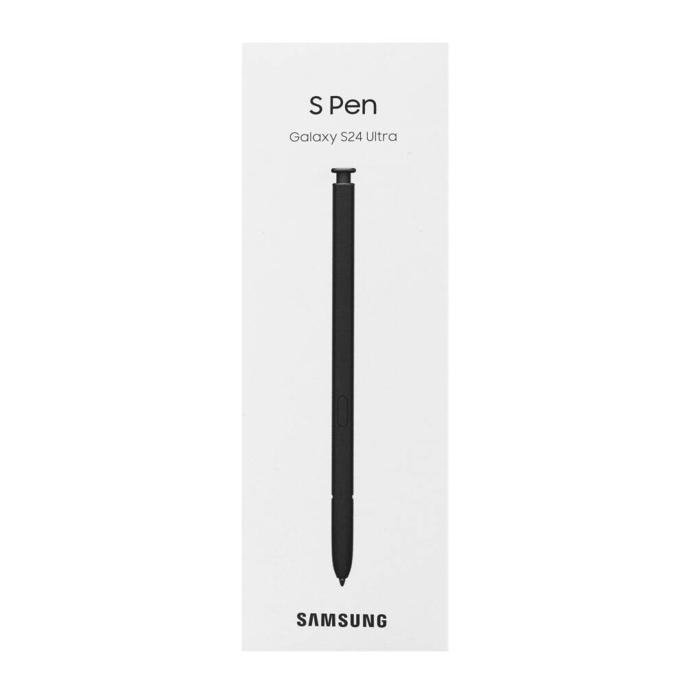 Samsung S Pen für Galaxy S24 Ultra auf einer weißen Produktverpackung dargestellt.