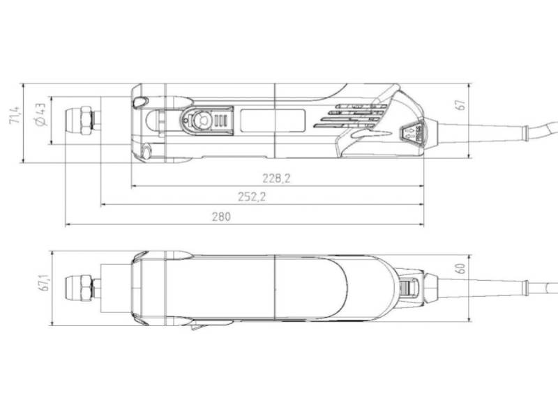 Fräsmotor AMB 1050 FME-1 / 1050 W / 5.000 ... 25.000 1/min