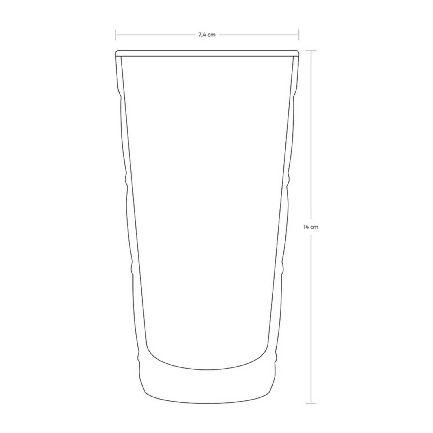 Pasabahce 4-teiliger Trinkgläser-Set Longdrinkgläser Softtrinkglas 285 ml Transparent Kristall-Look