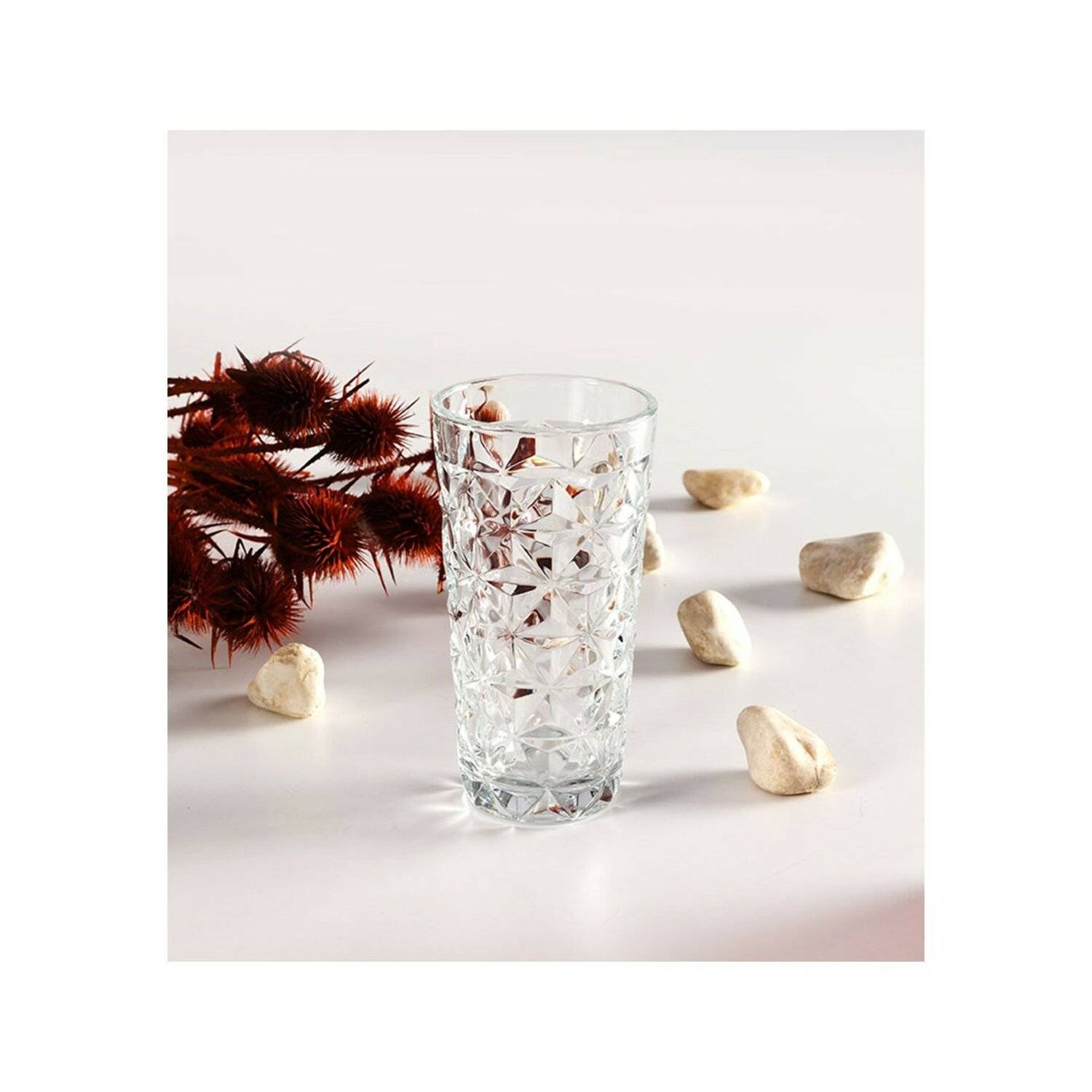 Pasabahce 4-teiliger Trinkgläser-Set Longdrinkgläser Softtrinkglas 285 ml Transparent Kristall-Look
