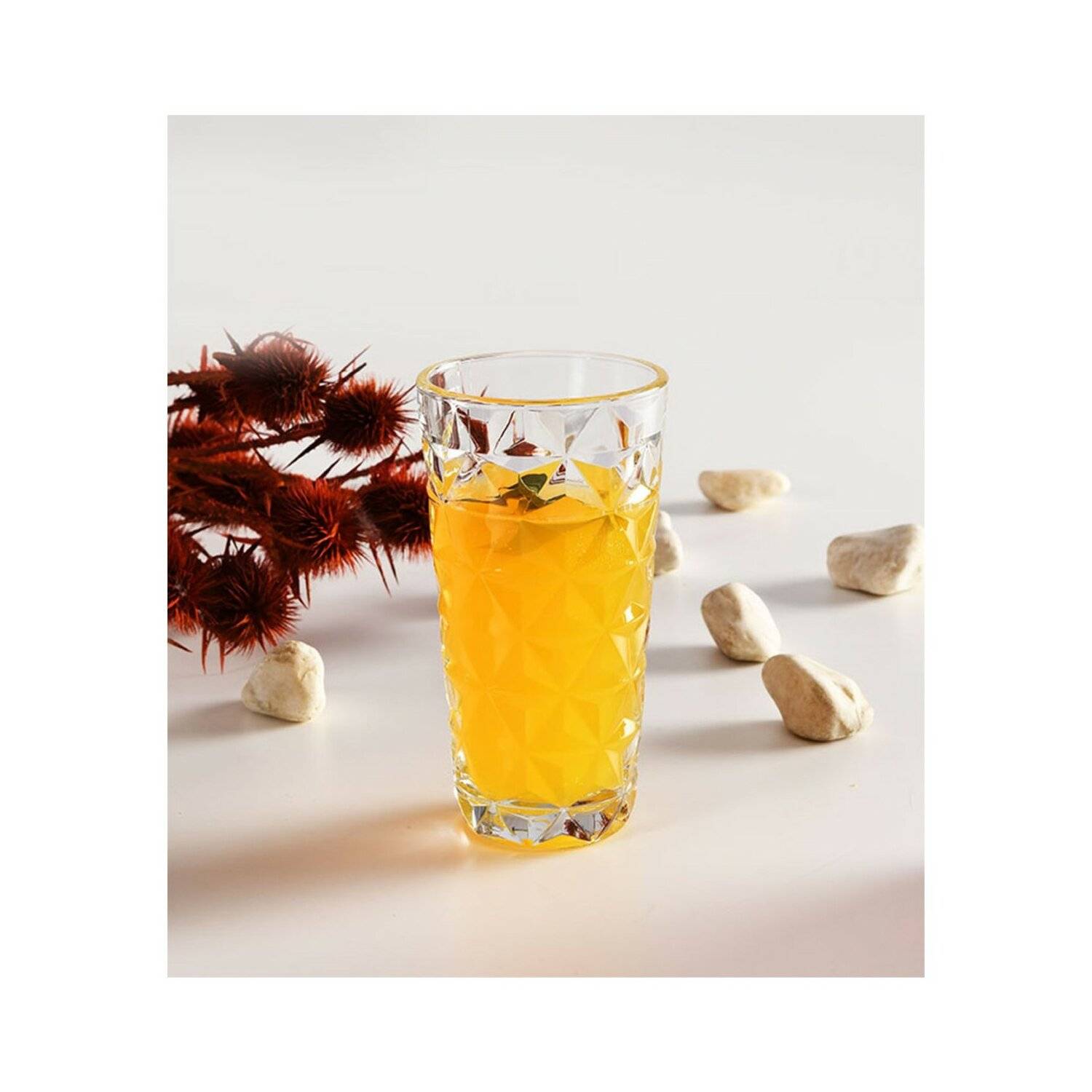 Pasabahce 4-teiliger Trinkgläser-Set Longdrinkgläser Softtrinkglas 285 ml Transparent Kristall-Look
