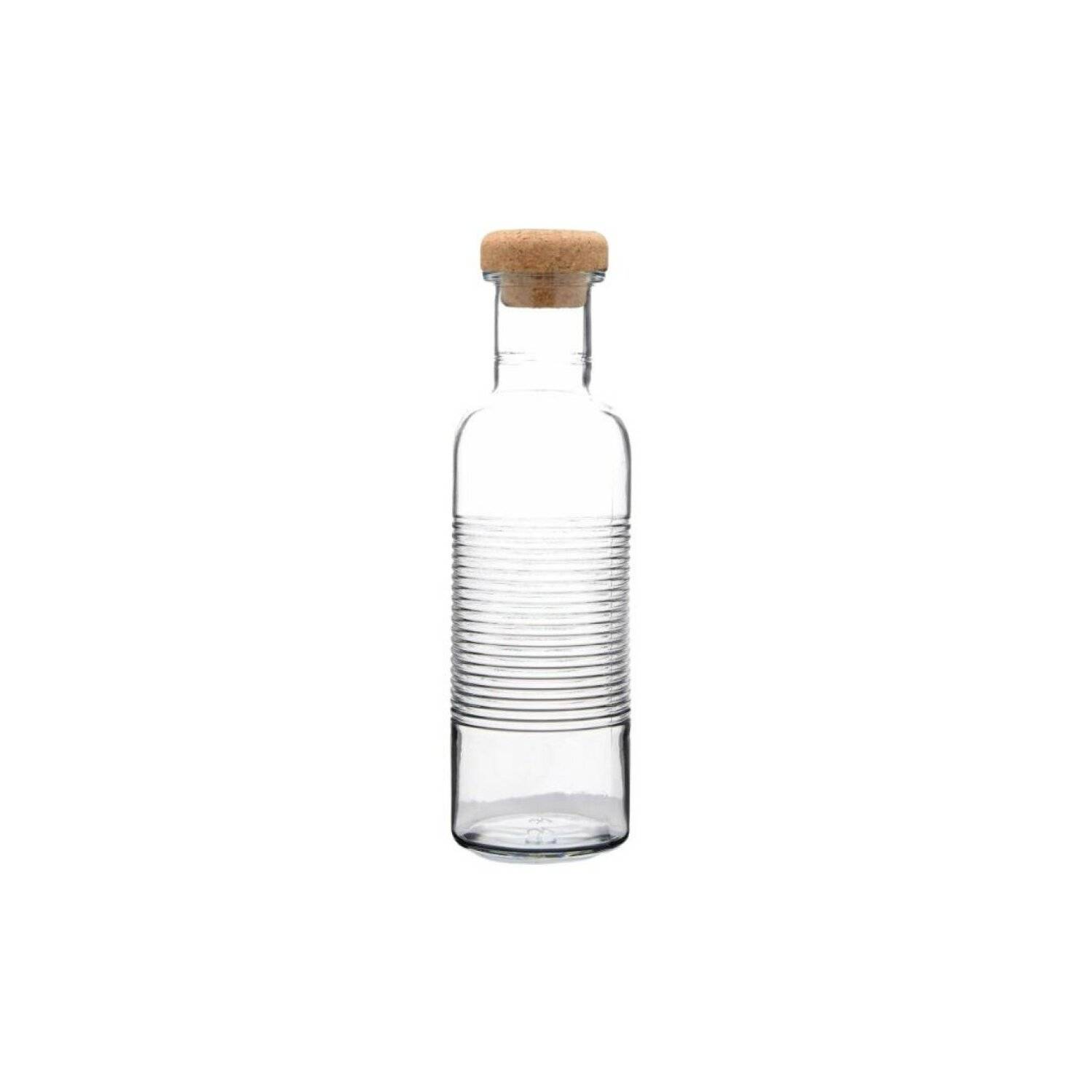 Pasabahce HOOP Flasche aus Glas mit einem Bambusdeckel Transparent 1 Liter