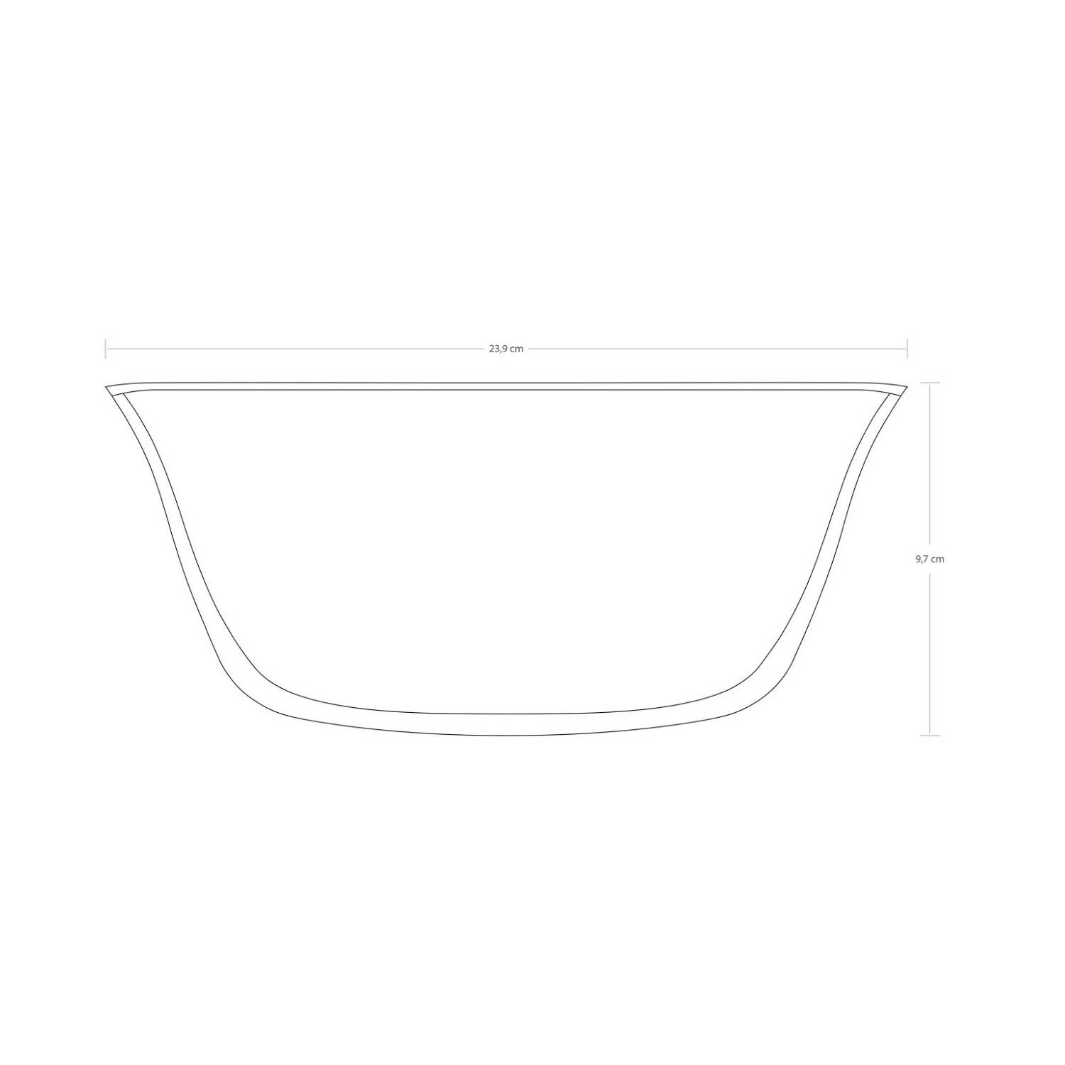 Pasabahce Schale aus Glas Transparent rund 24 cm Obstschüssel, Salatschüssel