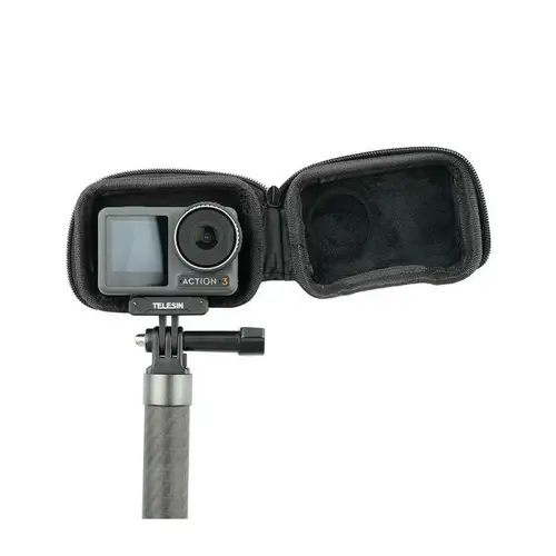 Schutztasche Kameratasche in Schwarz TELESIN für DJI ACTION 3/4 Schutztasche Kameratasche in Schwarz TELESIN für DJI ACTION 3/4