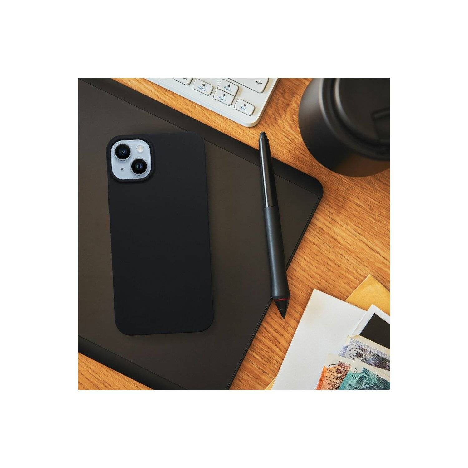 Silikon Hülle kompatibel mit Huawei P60 / P60 Pro Case TPU Soft Schwarz-Matt