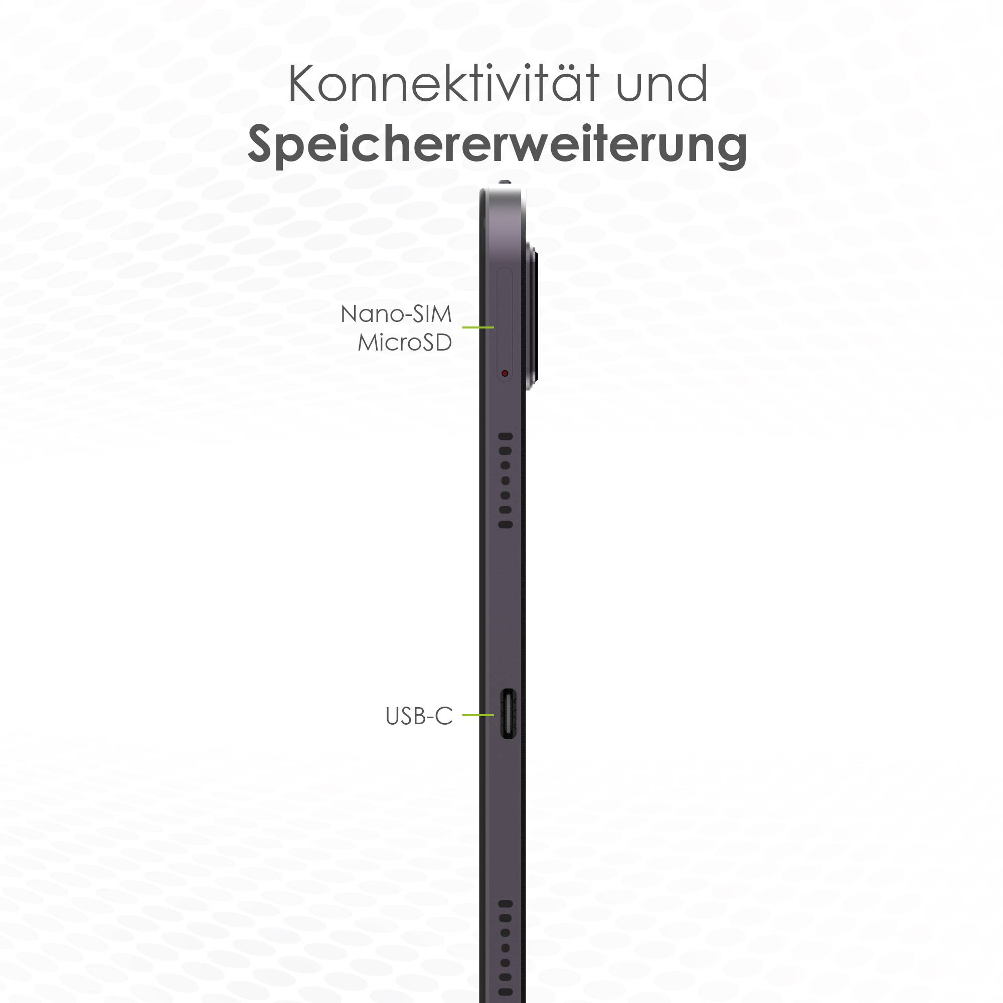 VALE V12E-LTE-8128 Tablet mit LTE | 12" 2K IPS Display | Octa-Core | 8 GB RAM | 128 GB eMMC | 8 MP Kamera | Android 13