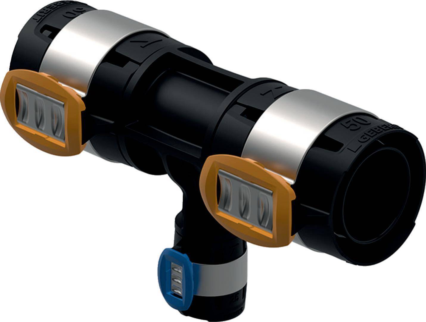 Geberit GE FlowFit T-Stück, reduziert, PPSU, d50 x 25 x 50mm, 1 Stk.