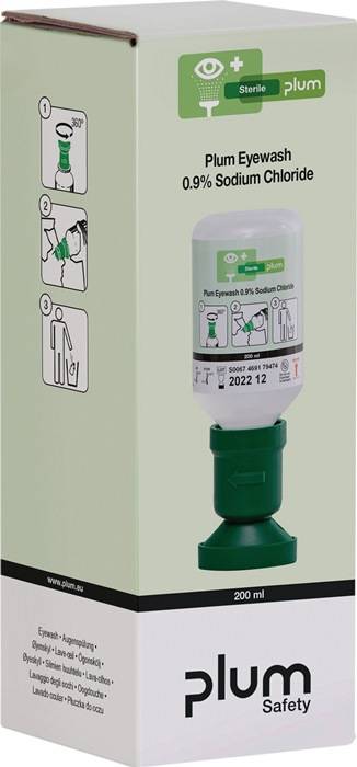 Augenspülflasche 200 ml 3 Jahre (ungeöffnete Flasche) DIN EN15154-4 PLUM