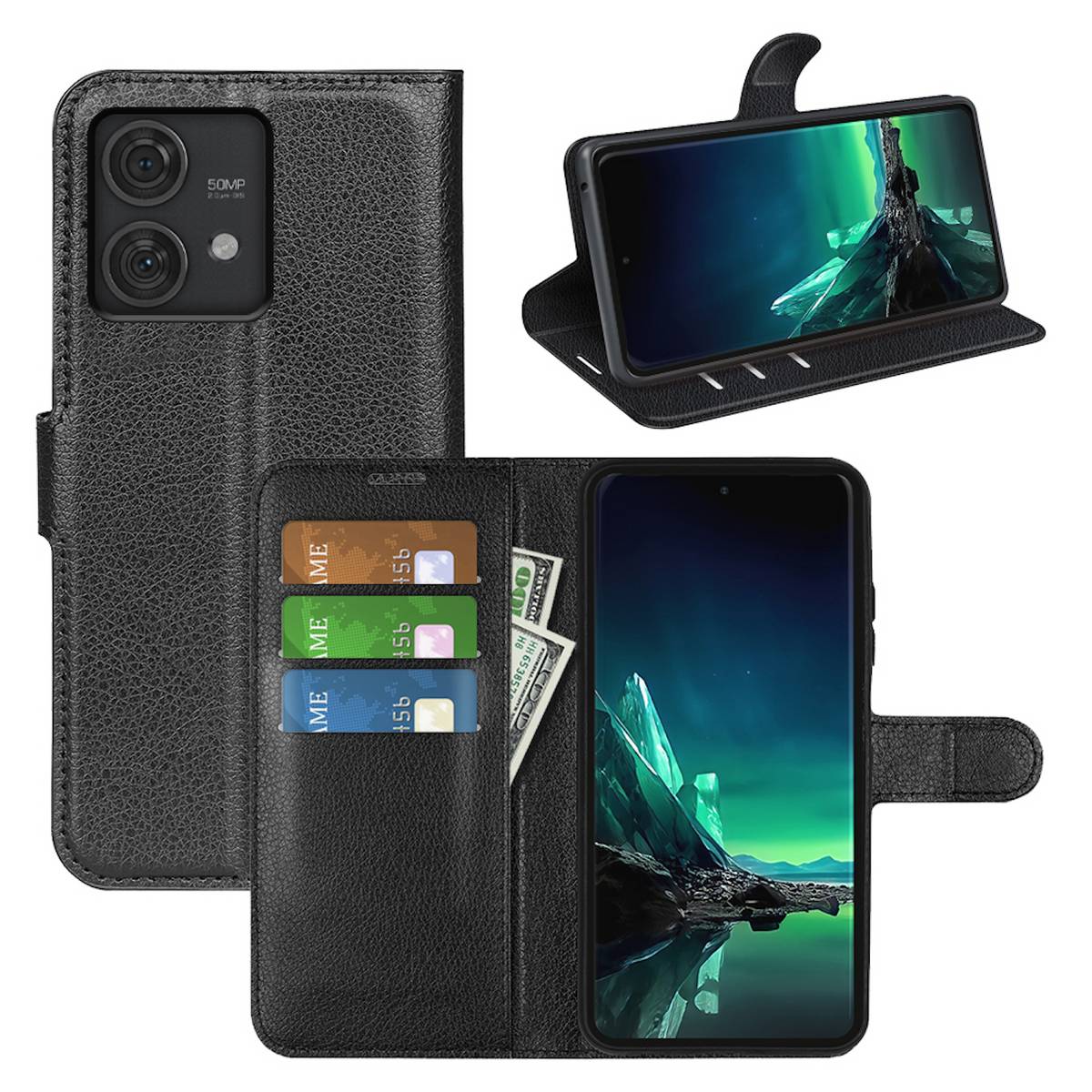 Für Motorola Edge 40 Neo Book Wallet Premium Schutz Handy Hülle Tasche