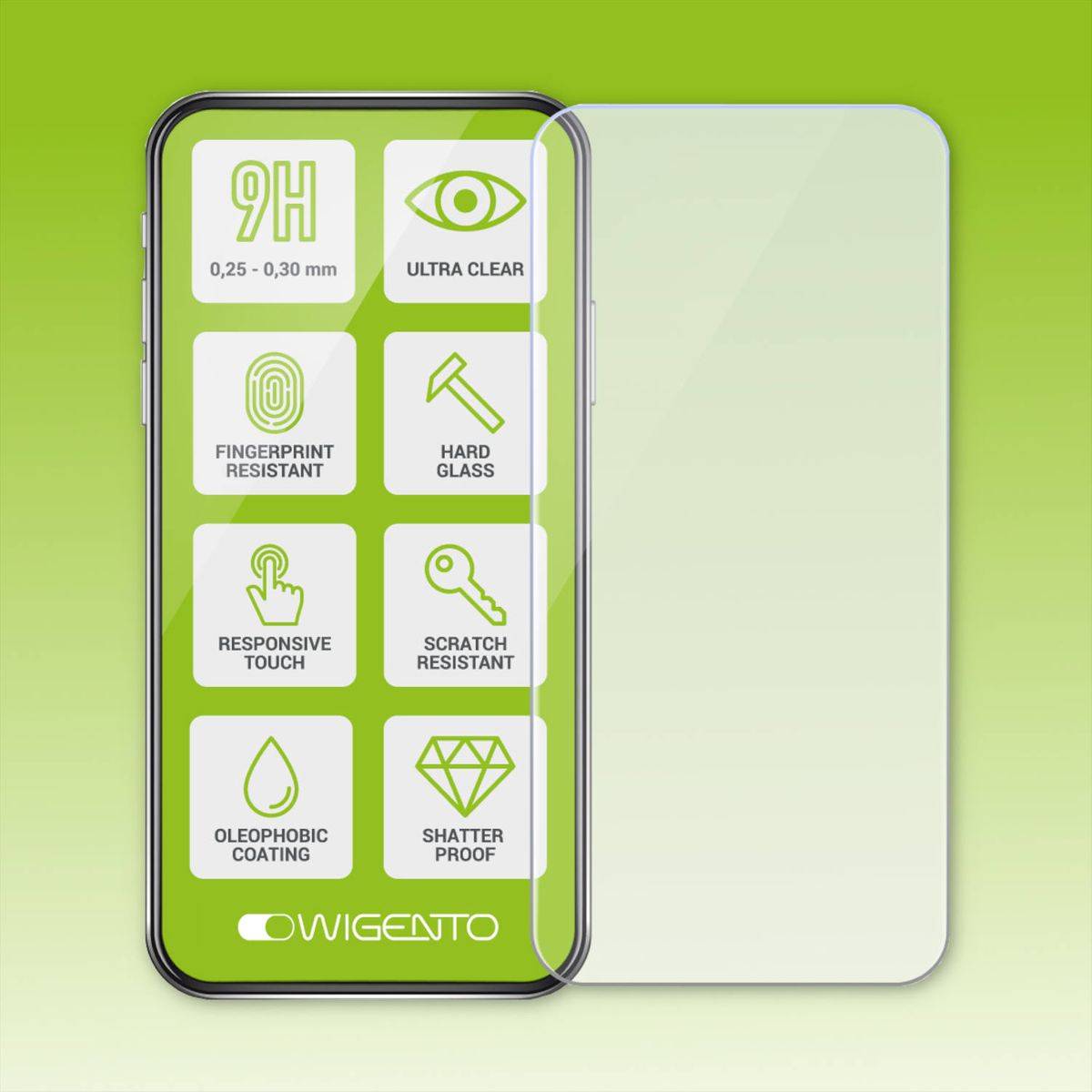 Für ZTE Blade A73 4G V50s Axon 50 Lite 2x 2.5D 0,26 H9 Hart Glas Folie