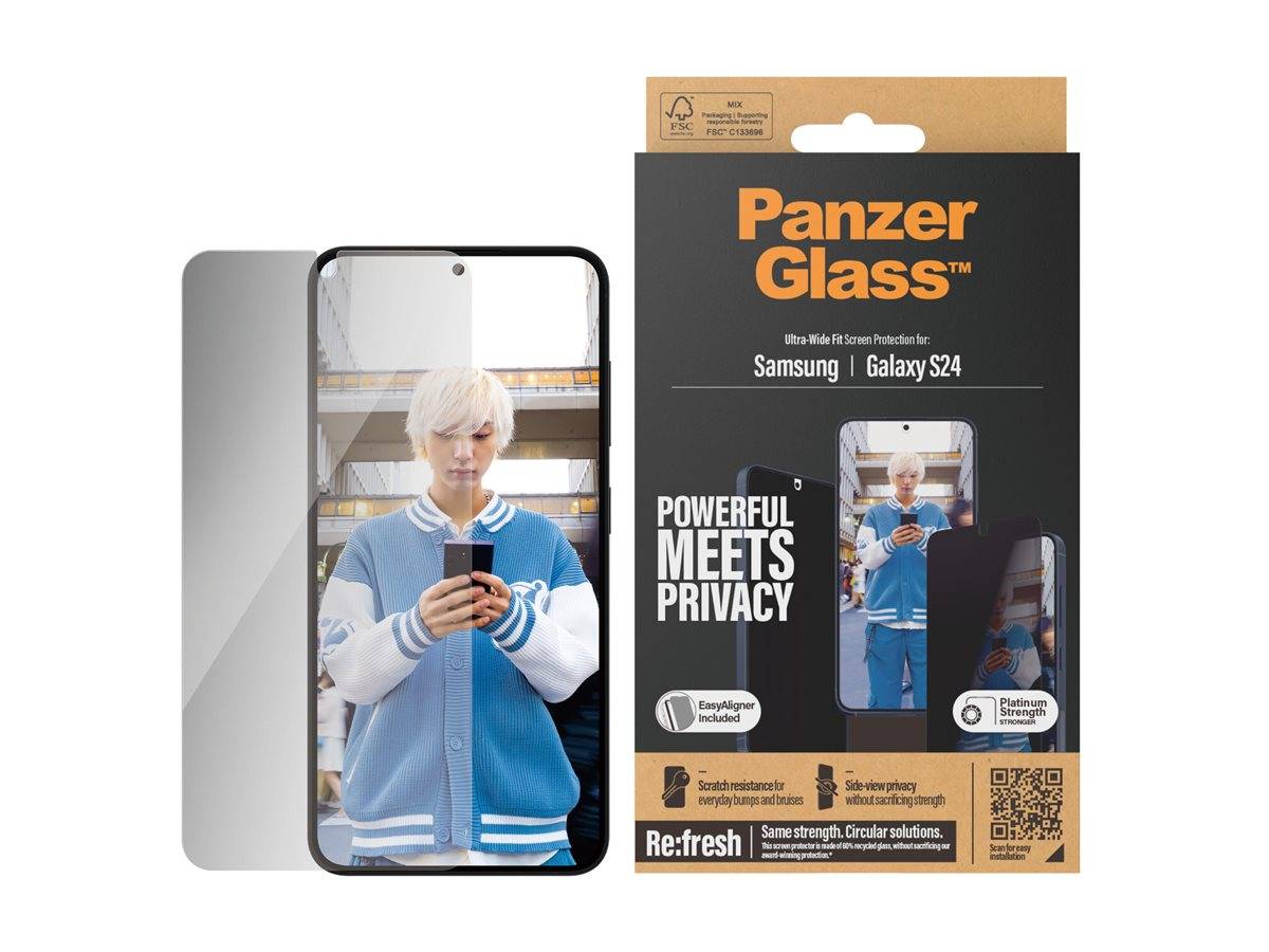 PanzerGlass - Bildschirmschutz für Handy - Ultra-Wide Fit mit EasyAligner