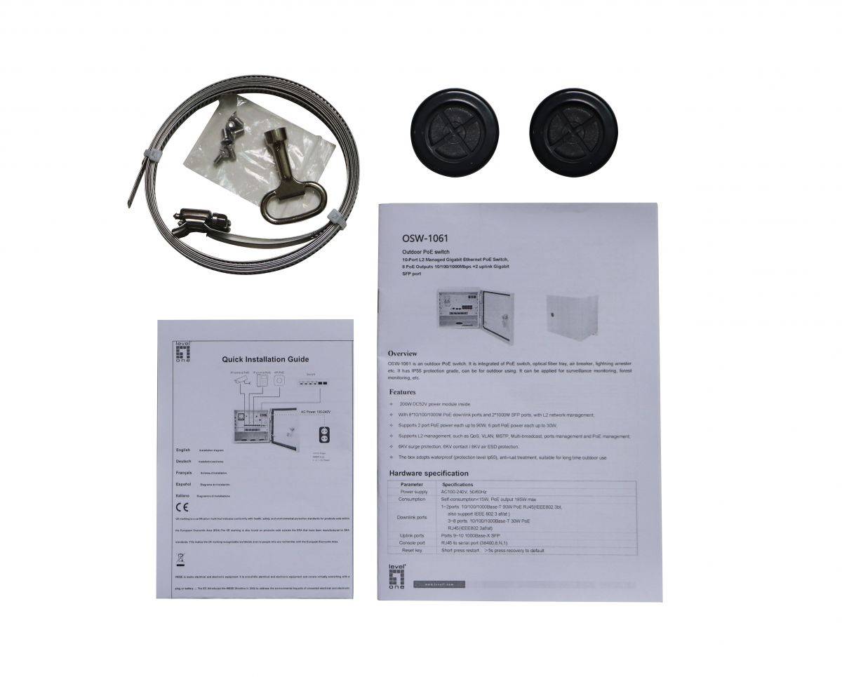 LevelOne Switch - Smart - 10 x 10/100/1000