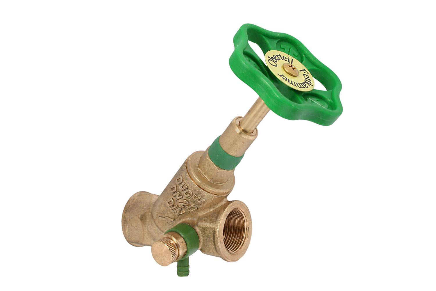 Schlösser 3/4" KFR-Ventil m. Prüfstopfen & Entleerung DIN 3502 - DVGW