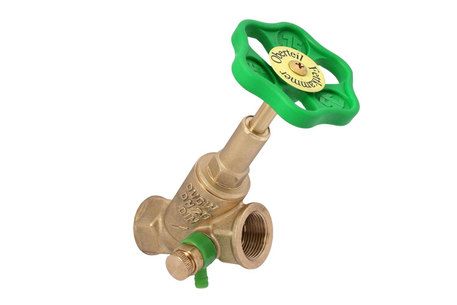 Schlösser Freistromventil m. Entleerung DIN 3502 - DVGW 1/2"