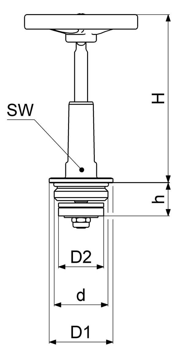 Schlösser DN25 - 1" Schrägsitzventil - Oberteil