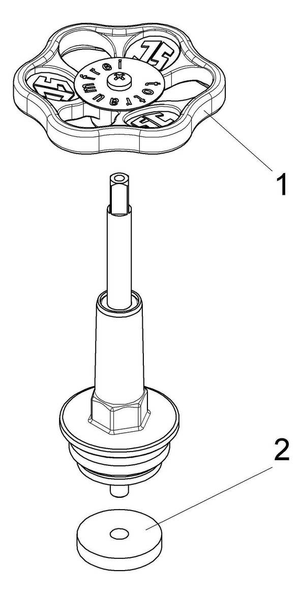 Schlösser DN15 - 1/2" Schrägsitzventil - Oberteil