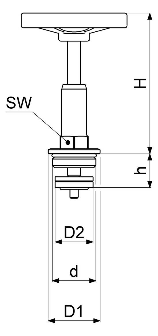 Schlösser DN20 - 3/4" Schrägsitzventil - Oberteil
