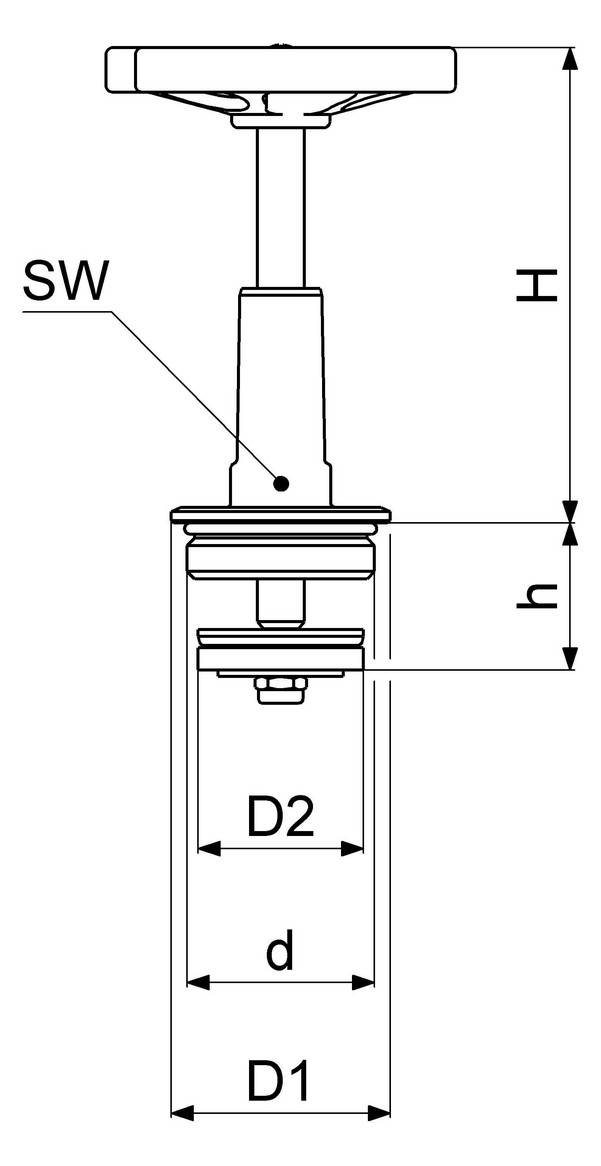 Schlösser DN32 - 1 1/4" Schrägsitzventil - Oberteil