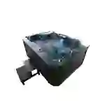 OUTDOOR WHIRLPOOL BLACK MARBLE - Ausstattung: Mit Treppe, Farbe: Schwarz OUTDOOR WHIRLPOOL BLACK MARBLE - Ausstattung: Mit Treppe, Farbe: Schwarz
