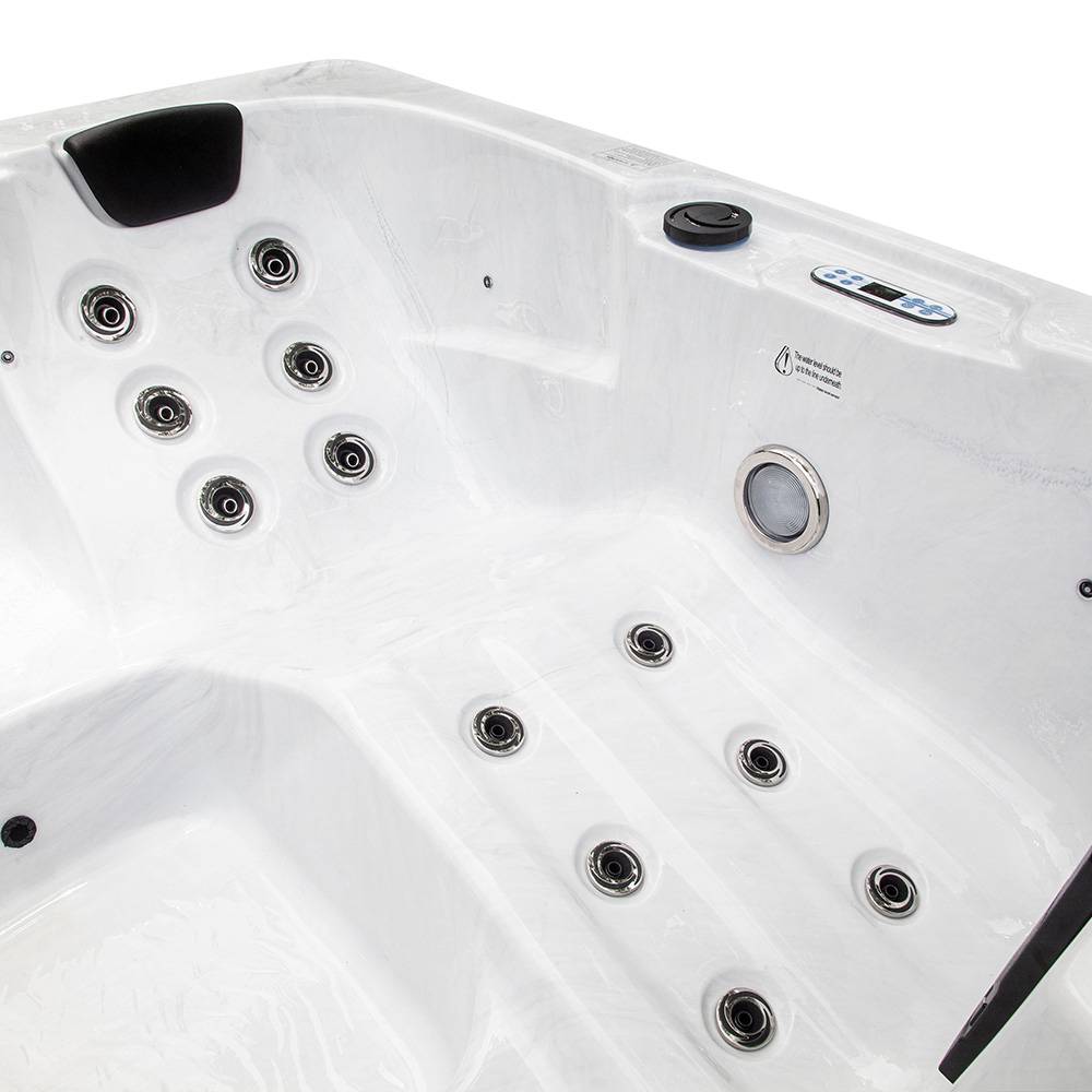 OUTDOOR WHIRLPOOL WHITE MARBLE PURE - Ausstattung: Pure, Farbe: Weiß