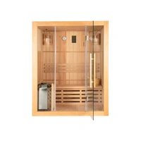 SAUNA SKYLINE L - Ausstattung: Mit Holzwand, Größe: 150 x 120 x 190 cm SAUNA SKYLINE L - Ausstattung: Mit Holzwand, Größe: 150 x 120 x 190 cm