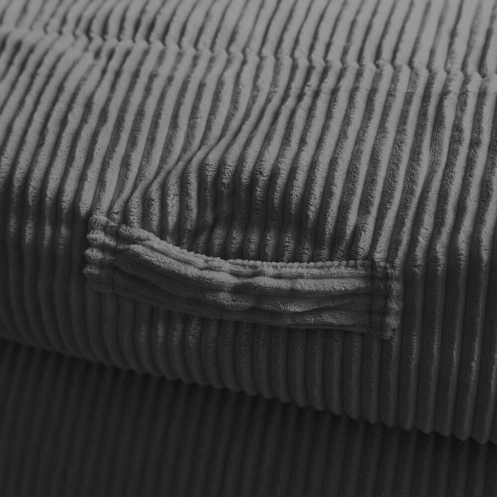 SITZSACK COZY - Farbe: Anthrazit, Ausstattung: Mit Hocker