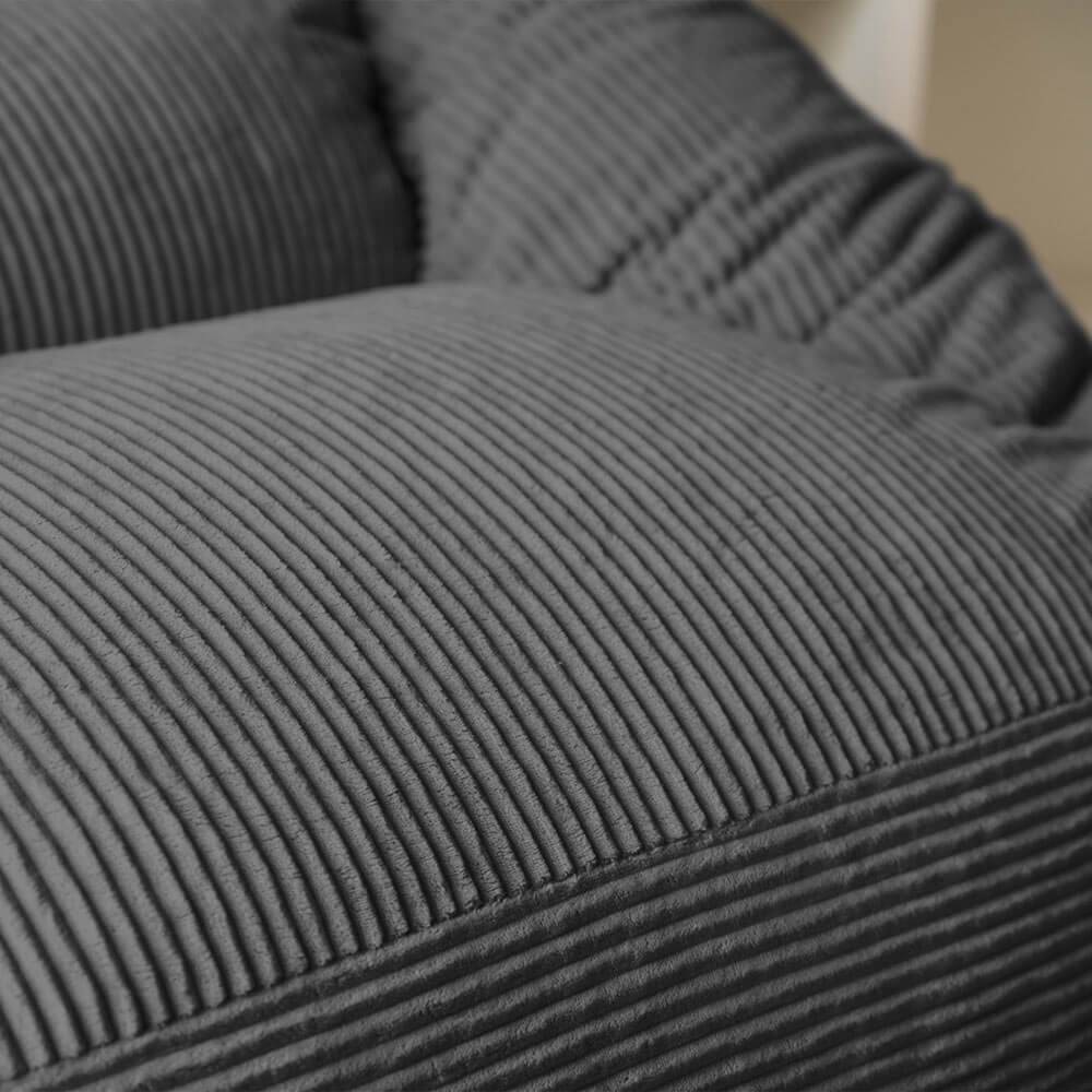 SITZSACK COZY - Farbe: Anthrazit, Ausstattung: Mit Hocker