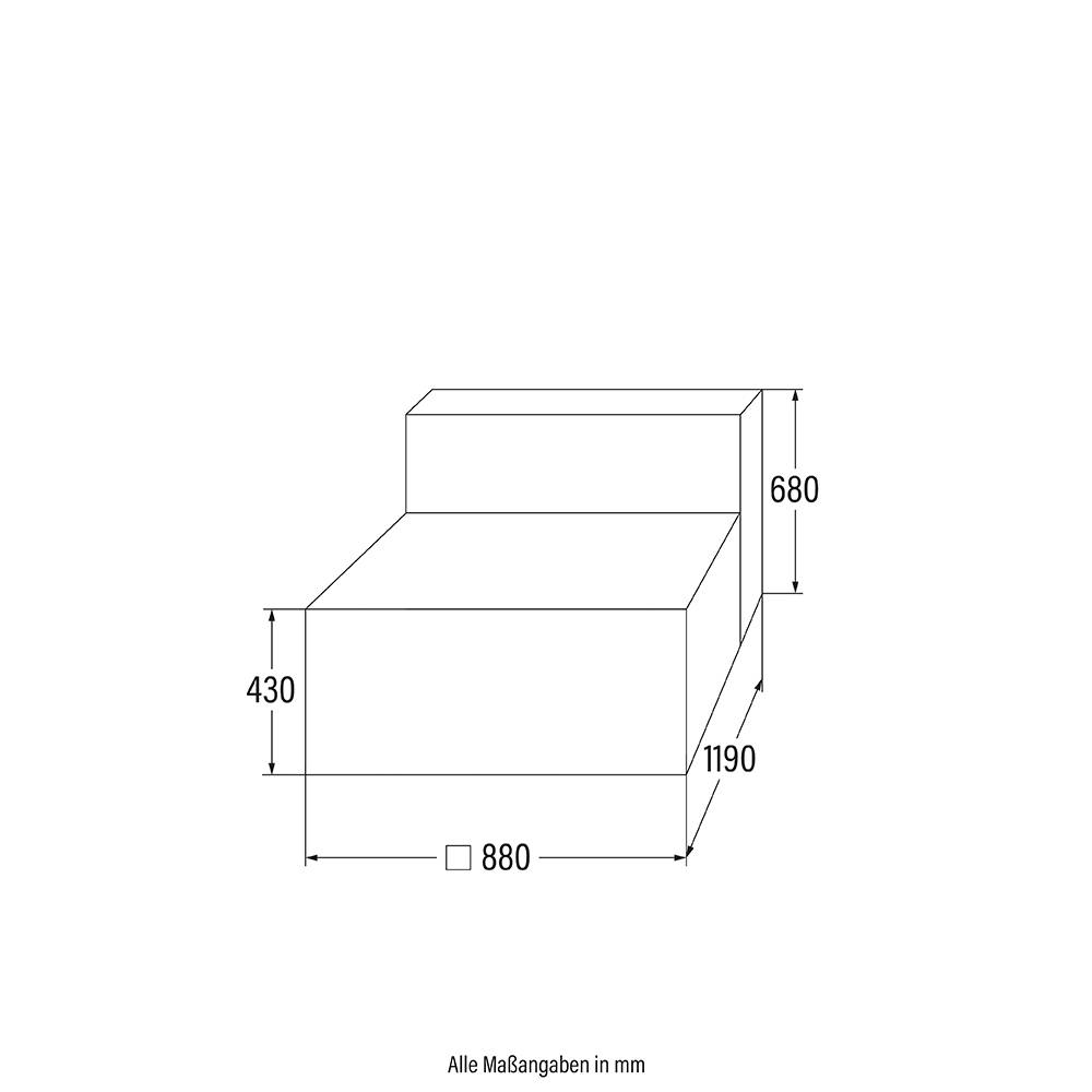 SOFA VERONA - Farbe: Hellgrau, Ausführung: Mittelsofa