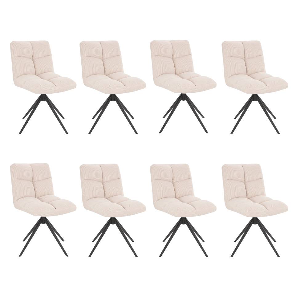 ESSZIMMERSTUHL NODA - Farbe: Beige, Menge: 8