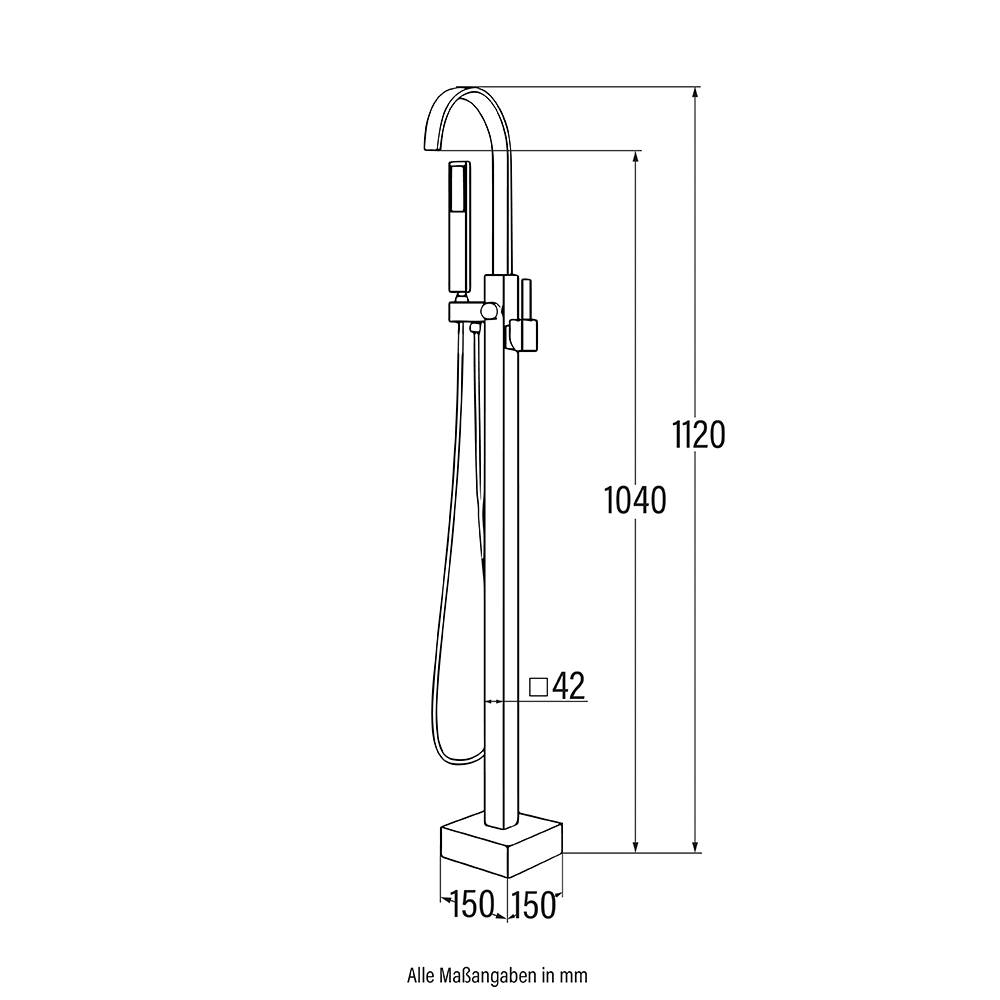 STANDARMATUR SKY - Farbe: Edelstahl