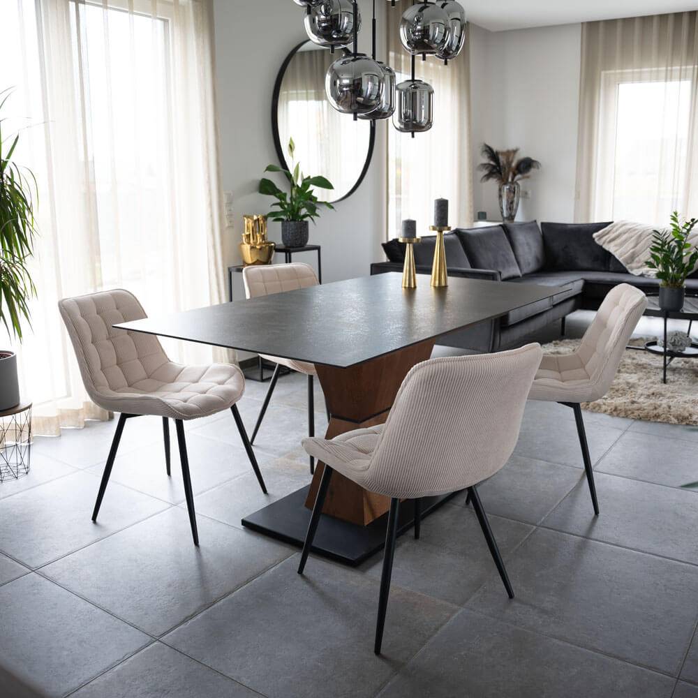 ESSZIMMERSTUHL IKALO - Farbe: Beige, Menge: 2