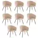 ESSZIMMERSTUHL ARIA - Menge: 8, Farbe: Samt Beige ESSZIMMERSTUHL ARIA - Menge: 8, Farbe: Samt Beige