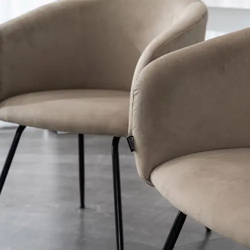 ESSZIMMERSTUHL ARIA - Menge: 10, Farbe: Samt Beige ESSZIMMERSTUHL ARIA - Menge: 10, Farbe: Samt Beige