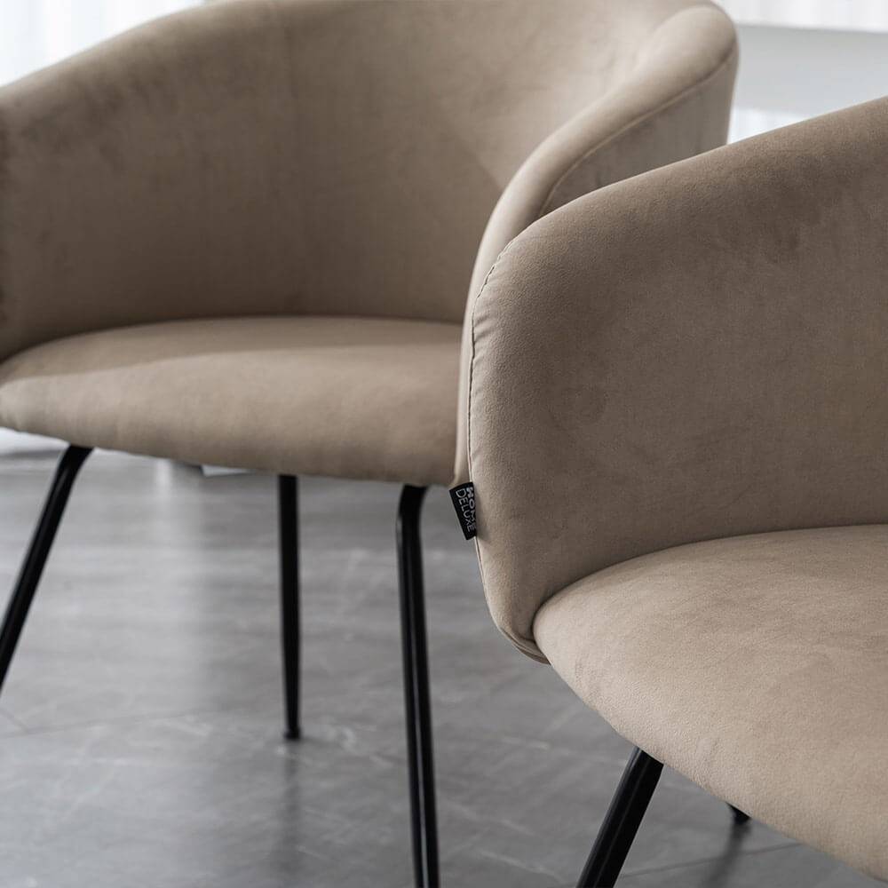 ESSZIMMERSTUHL ARIA - Menge: 2, Farbe: Samt Beige