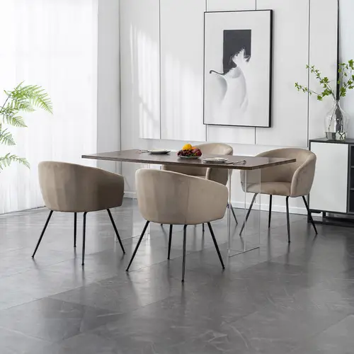 ESSZIMMERSTUHL ARIA - Menge: 10, Farbe: Samt Beige ESSZIMMERSTUHL ARIA - Menge: 10, Farbe: Samt Beige