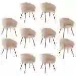 ESSZIMMERSTUHL ARIA - Menge: 10, Farbe: Samt Beige ESSZIMMERSTUHL ARIA - Menge: 10, Farbe: Samt Beige