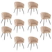 ESSZIMMERSTUHL ARIA - Menge: 10, Farbe: Samt Beige ESSZIMMERSTUHL ARIA - Menge: 10, Farbe: Samt Beige